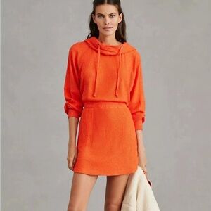 Daily Practice by Anthropologie Hoodie Mini Dress Orange Women's Size M NEW